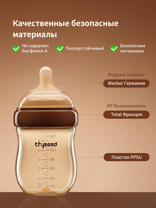 Антиколиковая бутылочка для новорожденных,160 мл,PPSU