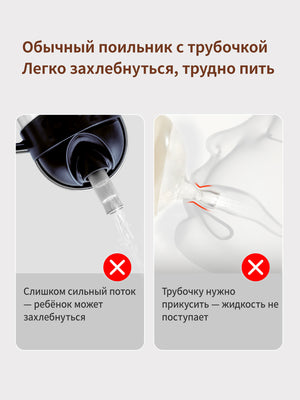 поильник с трубочкой непроливайка, 7+ мес 300 мл