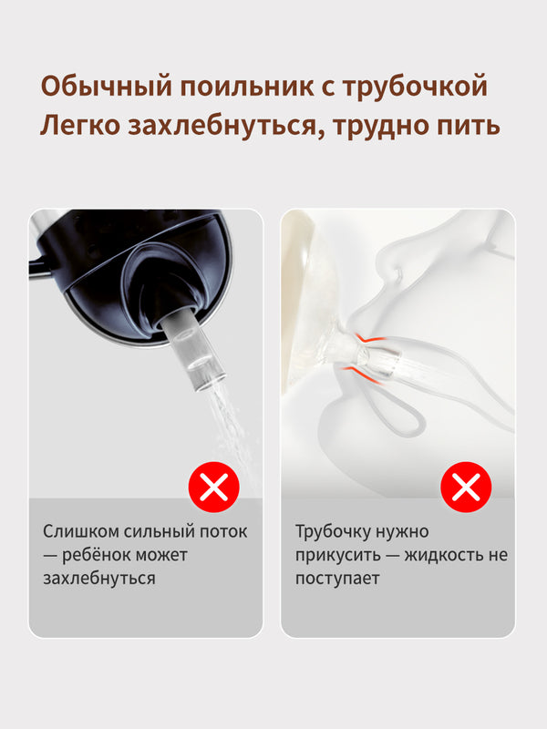 поильник с трубочкой непроливайка, 7+ мес 300 мл